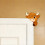 Funny Peeking Cow Wall Decal identity Adhesive depiction-Left 6