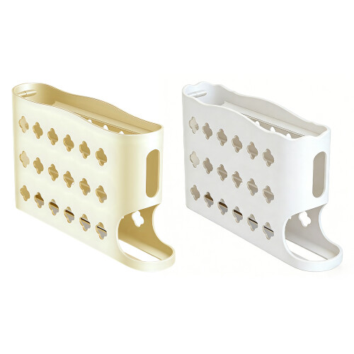 4-Layer Eggs Holder Automatic Rolling Eggs Container-off white1 1
