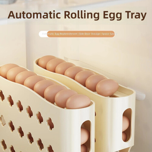 Practical Fridge Eggs Holder Refrigerator 4-Layer-Beige 2