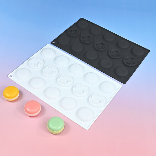 High Quality 15 Pocket Silicone Molds Dessert Making Tool-White 2