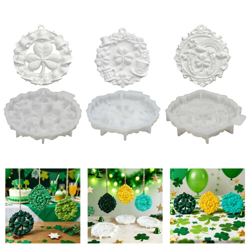 StPatrick's Day Pendant Silicone Mold Molding Tool For-S2657 2