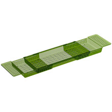 Expandable Bathtub Tray with Storage Box, Adjustable Non Slip Bath Caddy for Book and Wine