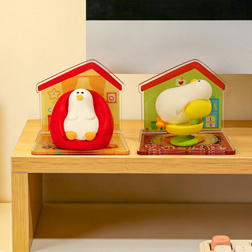 Grappige Slack Off Duck Beeldjes Decors-Liggende platte eend1 1
