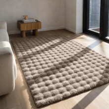 (120x170cm (4ft x 5.5ft), Mocha) Bubble Rug Extra Large Rug Soft Shaggy Faux Fur Bubble Carpet Mat