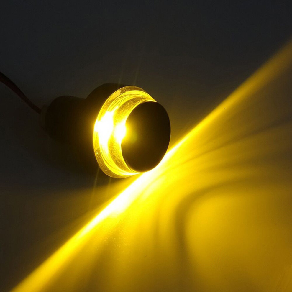 2Pcs Aluminum Handlebar Turn Signal Lights, 3W + 33Mm For 22Mm Motorcycle Bars White/Yellow 8101390112082