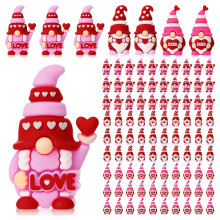 Miniatuur hartvormige kabouters figuren PVC Valentijnsdag-100