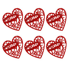 6PCS Celebration Themed Metal Napkin Holders With Lovely Heart