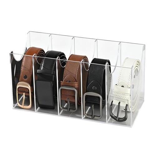 Acrylic Belt Case For Multiple Belt Organization-5 squares