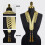 Gold Thread Collar Applique For Tailoring Evening Gowns And-E 5
