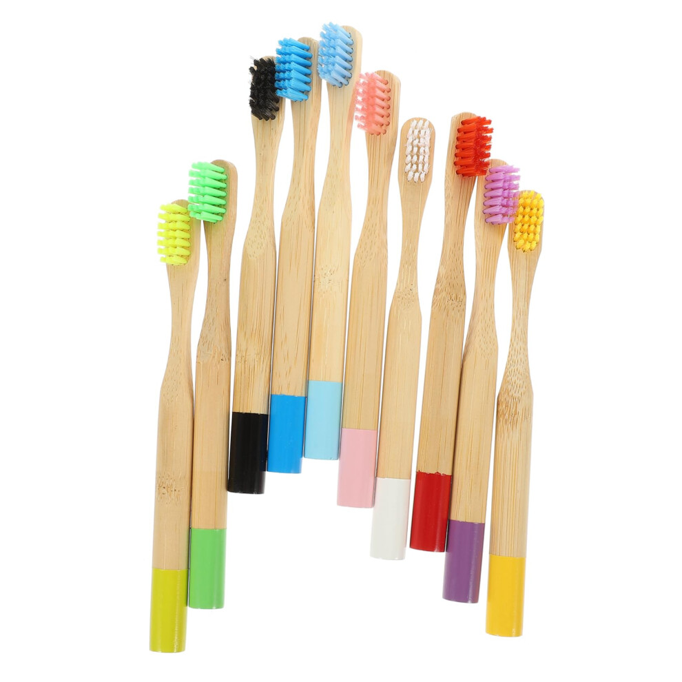 Soft Bristle Toothbrush Set for Sensitive Teeth, Biodegradable and Eco Friendly, 10 Pack