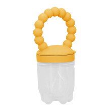 Lebensmittelechtes Silikon-Baby-Obst-Feeder-Schnulli 101x55x33mm Gelb