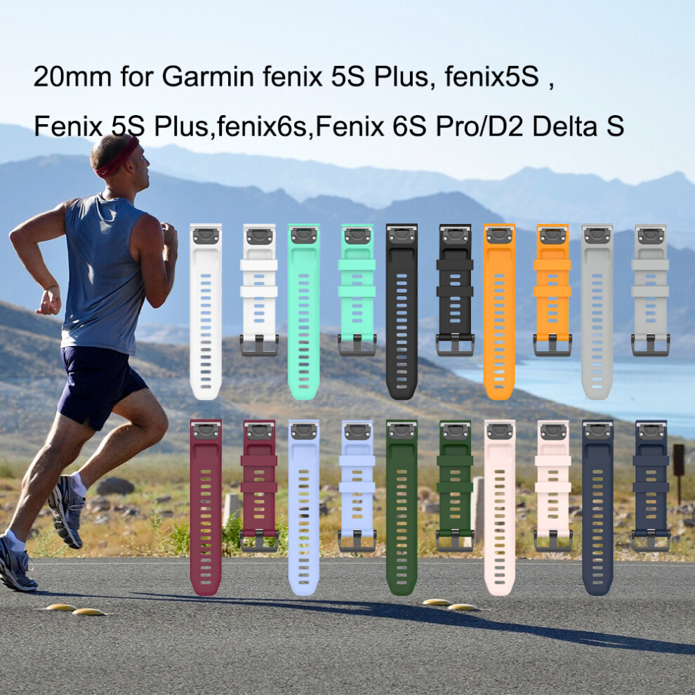 Silicone Sport Watch Strap For Fenix 5S/6S Plus 20Mm Adjustable 8461390112421