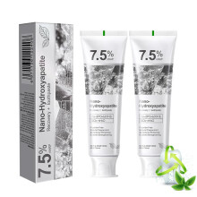 7.5% Hydroxyapatite Toothpaste for Sensitive Teeth Relief and Enamel , Fluoride Mint, 4.23oz 2 Pack