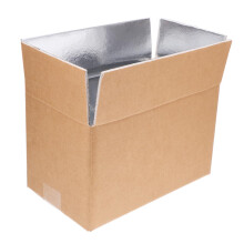 Insulated Box with Aluminum Foil Lining for Seafood and Perishable Food Freshness Control