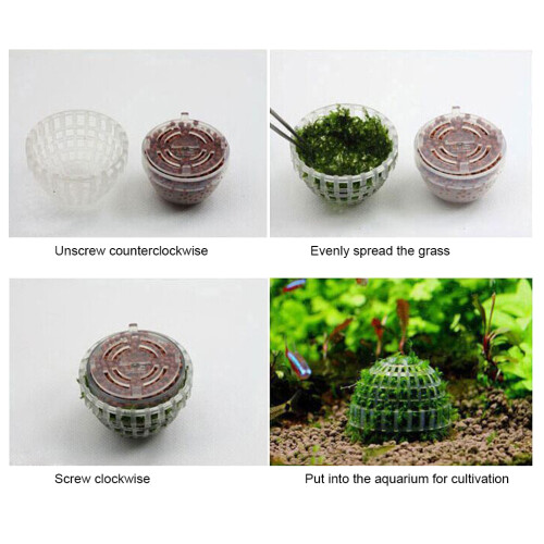 Plastic Moss Ball Filter for Fish Tanks, 5x3cm Decorative Ball 2