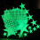 Luminous 3D Moon & Dots Wall Decals Fluorescent Nursery Ceiling Decor 3