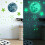 Luminous 3D Moon & Dots Wall Decals Fluorescent Nursery Ceiling Decor 7