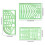 9Pcs Drawing Template Rulers, Green 1