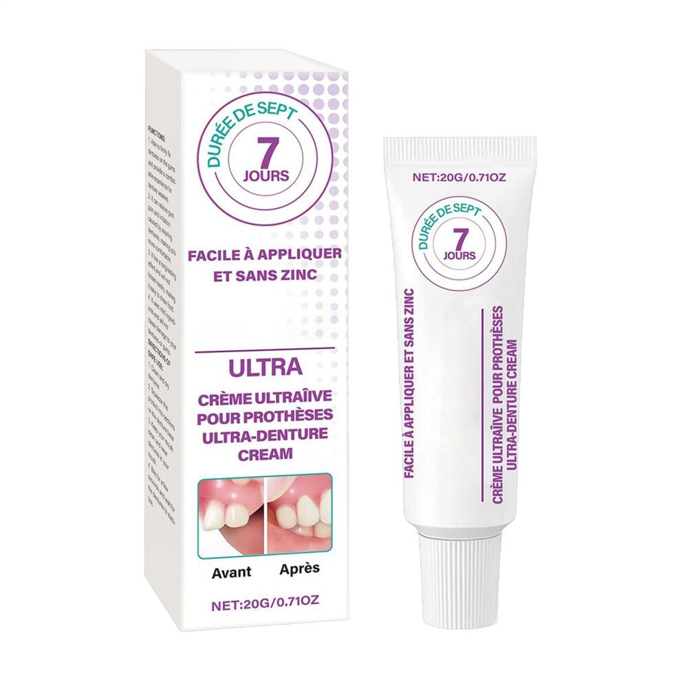 Denture Adhesive Glue 20g Strong Hold Long Lasting Secure Fit Hypoallergenic for Eating Travel