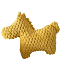 Oreiller en fourrure en forme de cheval de dessin-ging1er jaune
