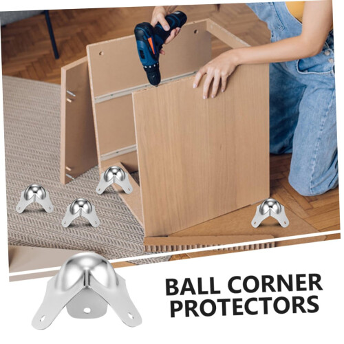 12pcs Metal Ball Corner Protector for Flight Cases with ImpactReducing Edge Guard Silver Finish 2