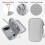 Waterproof Electronics Organizer Pouch with Double Layer Travel Cable Storage Bag and Hand Strap, Grey 3