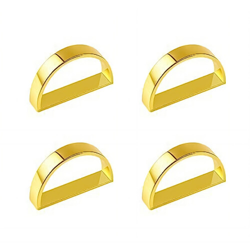 4Pcs Elegant Metal D Shape Napkin Holders With Secure For Formal