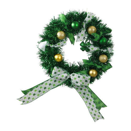 Patrick's Day Decorative Wreath Artificial Shamrock Wreath