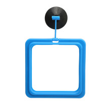 Fischfuterring – Rund 5,5 cm & Quadrat 8 cm, schwimmender Aquariumfütterer mit Saugnapf