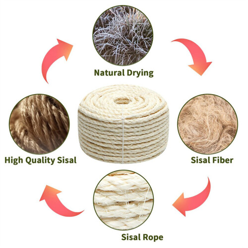 Corde en Sisal pour chats de compagnie, poste à gratter,-20m 1