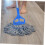 Adjustable Mop Handle Clamp with Detachable Mop Head Clip Secure Grip Lock for Universal Fit Blue 4