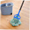 Adjustable Mop Handle Clamp with Detachable Mop Head Clip Secure Grip Lock for Universal Fit Blue 5