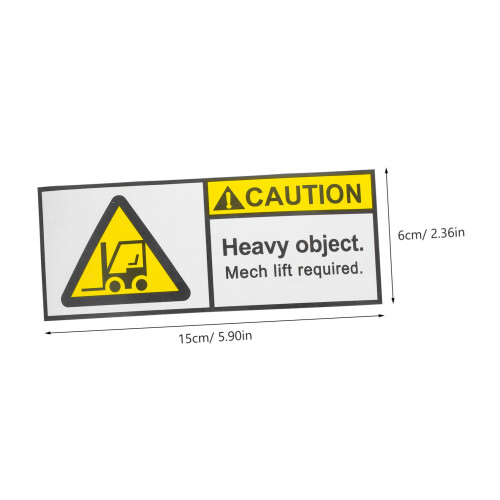 Heavy Caution Stickers for Moving with Bold Warning Design, Overweight  Labels Bulk Roll 1