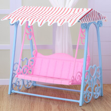 Doll House 1/6 Scale Mini Swing with Roof Kids Toy Furniture Perfect for Girls