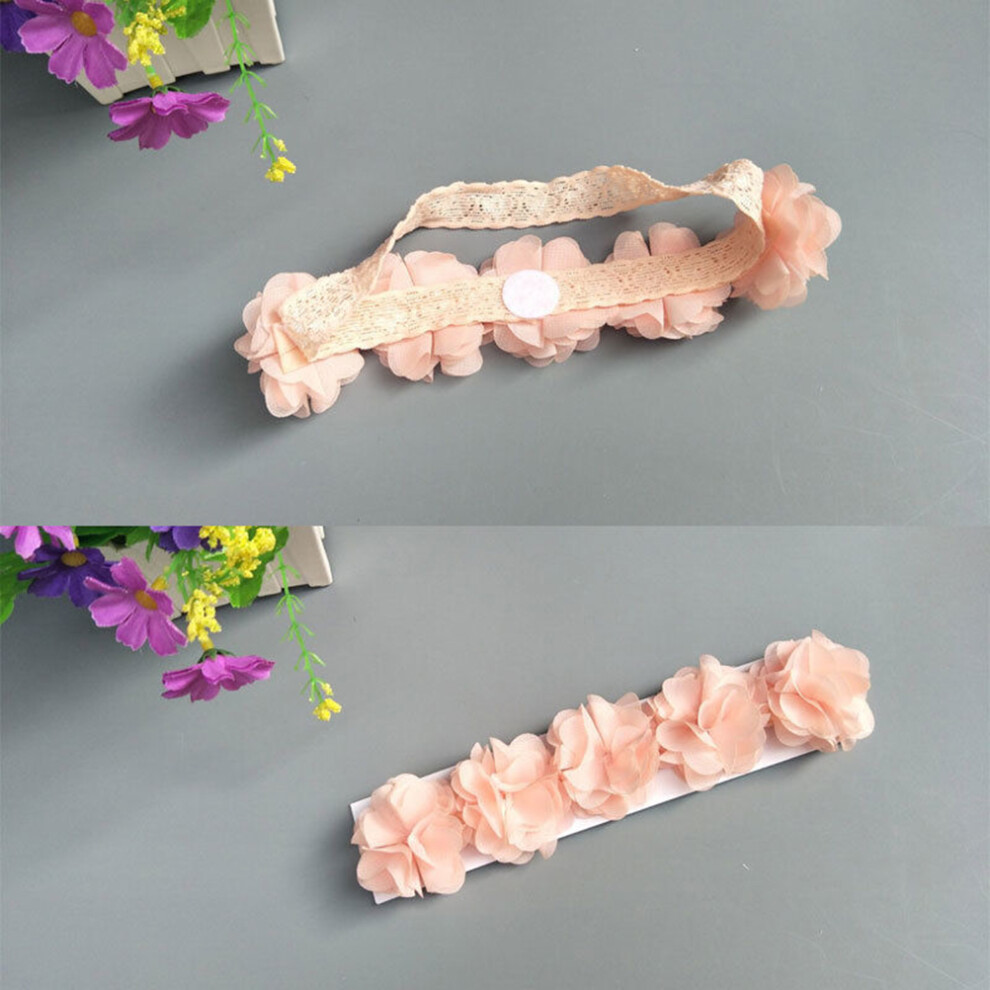 3PCS Baby Girl Headbands Elastic Hairbands for Newborns 38-50cm
