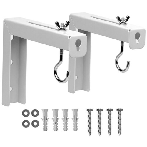 2pcs Projector Screen Bracket Adjustable Wall and Ceiling Mount for Home Theater and Office