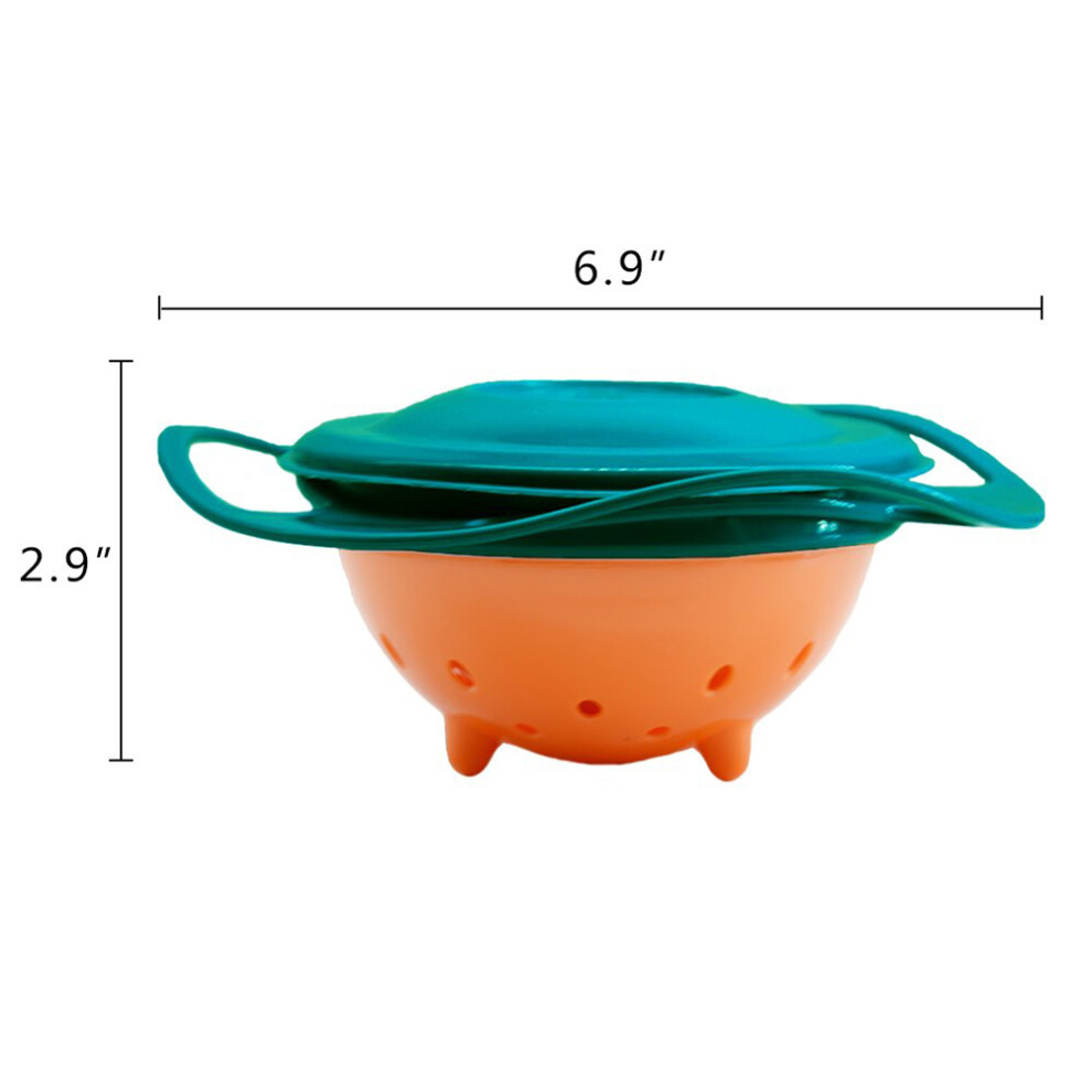 Cute 360 Rotatable Spill-Proof Baby Bowl, PP, 17x17x7cm