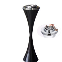 Outdoor Standing Ashtray with Lid, Vintage Iron Butt Bin, Height Adjustable for Smoking Areas