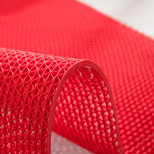 PVC Drainage Floor Mat Non Slip Cuttable Red 0.9x3M for Pool Deck Bathroom Garage Kitchen