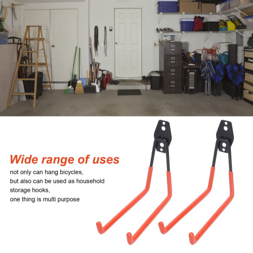 Garage Wall Hooks Heavy Duty Storage Hooks for Tools and Ladders, Orange SpaceSaving Wall Mount 2