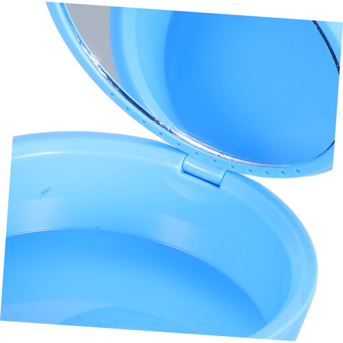 Retainer Case with Builtin Mirror, Compact Denture Storage Box for Travel and Home Use 2