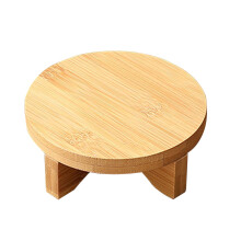Bamboo Plant Stand with Stable FourLeg Support, Stackable Indoor Outdoor Wood Flower Pot Holder