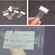 Clear Plastic Car Parking Ticket Holder Clip 75mmx40mm