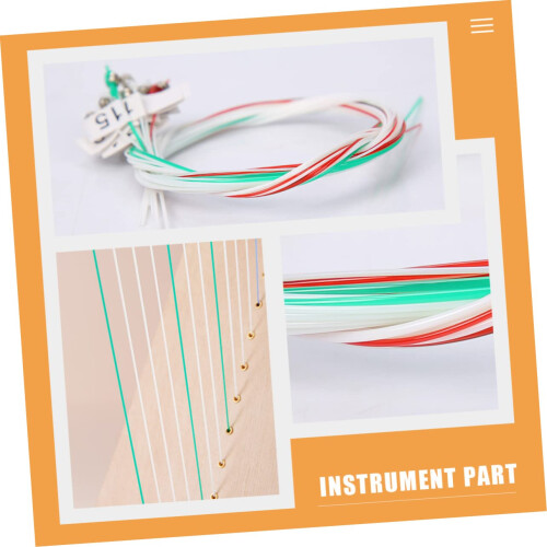 Lyre Strings Set 15 Nylon Harp Strings for Clear Sound and Stable Tuning Replacement 2