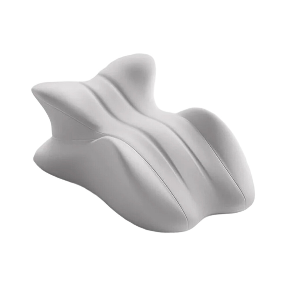 Memory Foam Couples Butt Cushion Washable Chair Backrest-grey