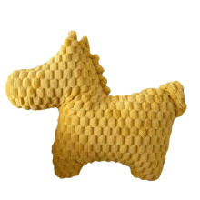 PP Cotton Filled Horse Furry Pillow Stuffed-ging1er yellow