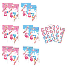Black Themed Paper Food Bags And Decorative Stickers-ice cream