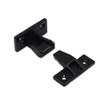 90 Degree Cabinet Connector Hinges Set, Black Furniture Buckle Connectors, Easy SnapIn Install
