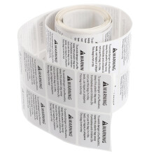Suffocation Warning Labels with Bold Text, Self Adhesive Safety Stickers for Poly Bag Packaging