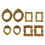 8pcs Customizable Baroquely Picture Frame Figurine Fridge-gold 1